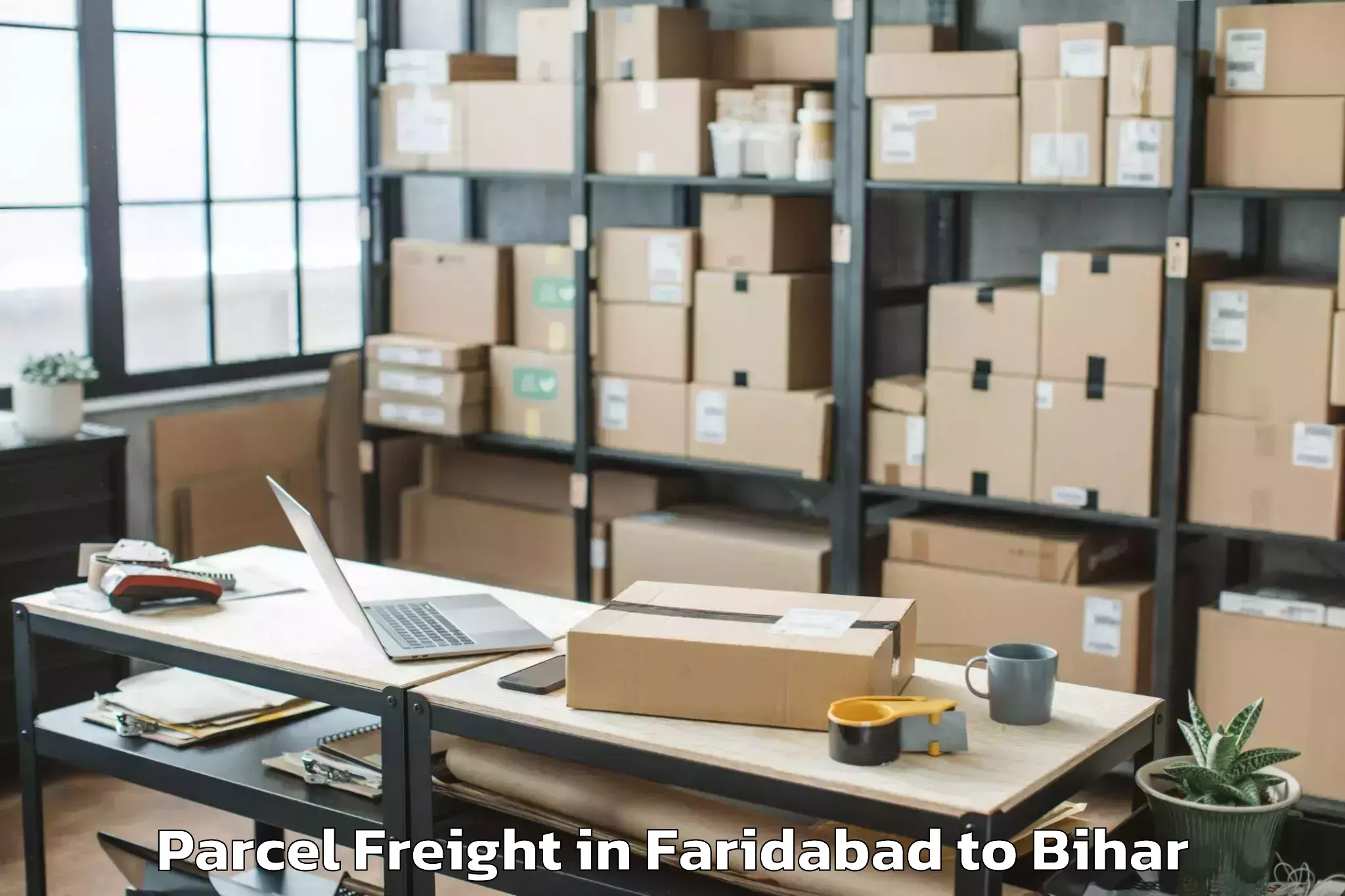 Hassle-Free Faridabad to Laheriasarai Parcel Freight